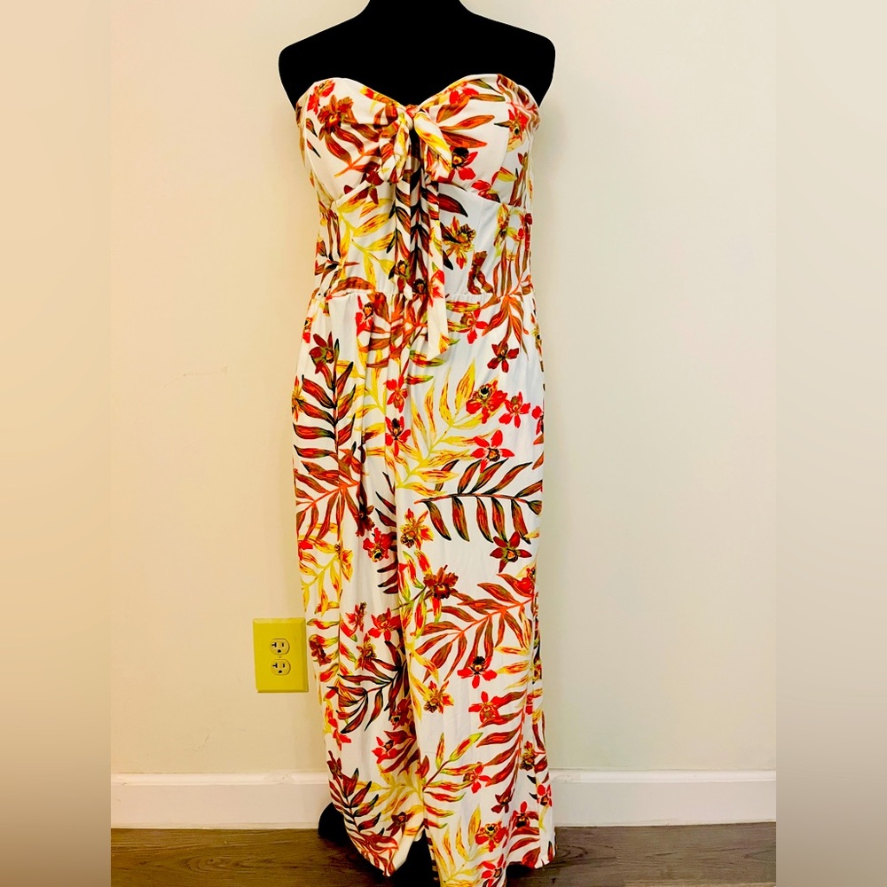Cute front tie jumpsuit with removable straps
